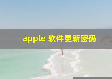 apple 软件更新密码